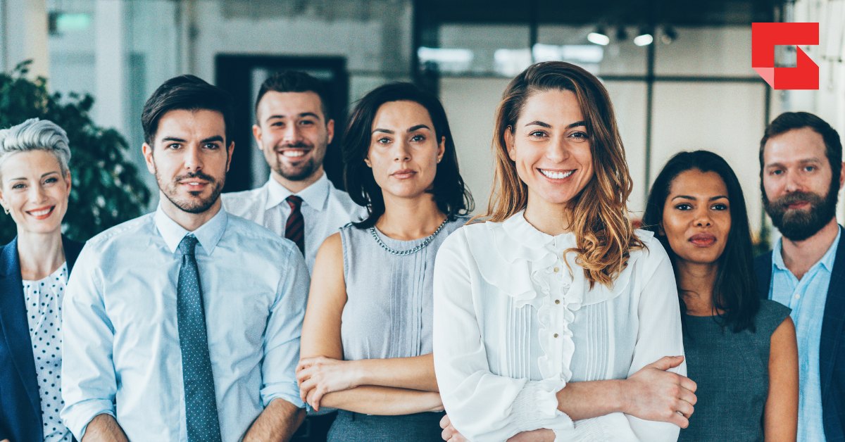 Group of people smiling at the camera