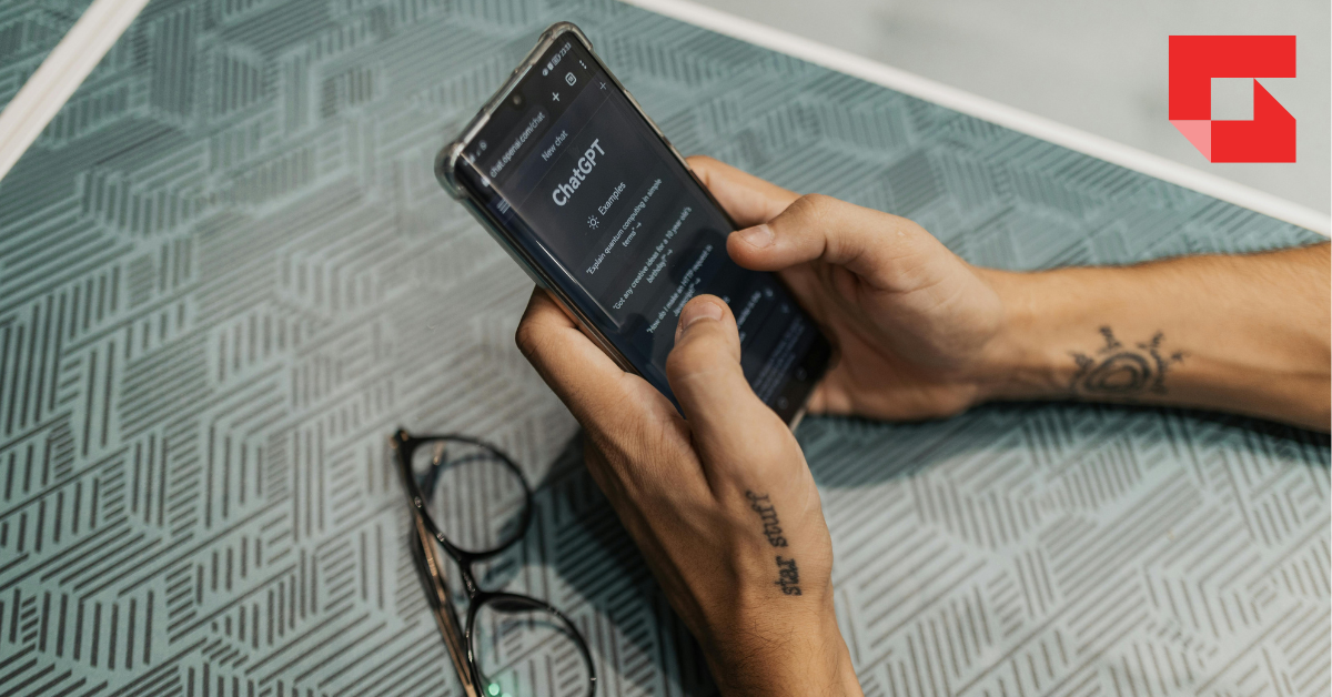 person using ChatGPT on their smartphone