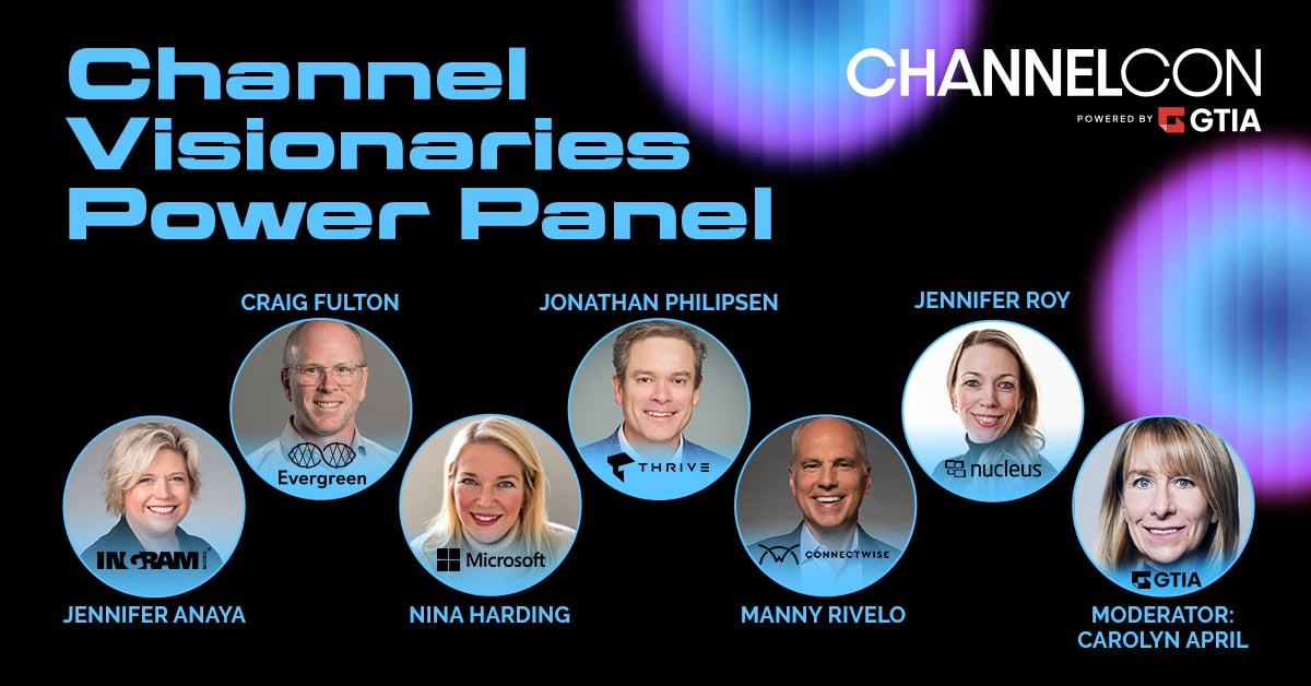 The panelists from the Channel Visionaries Power Panel at ChannelCon 2026