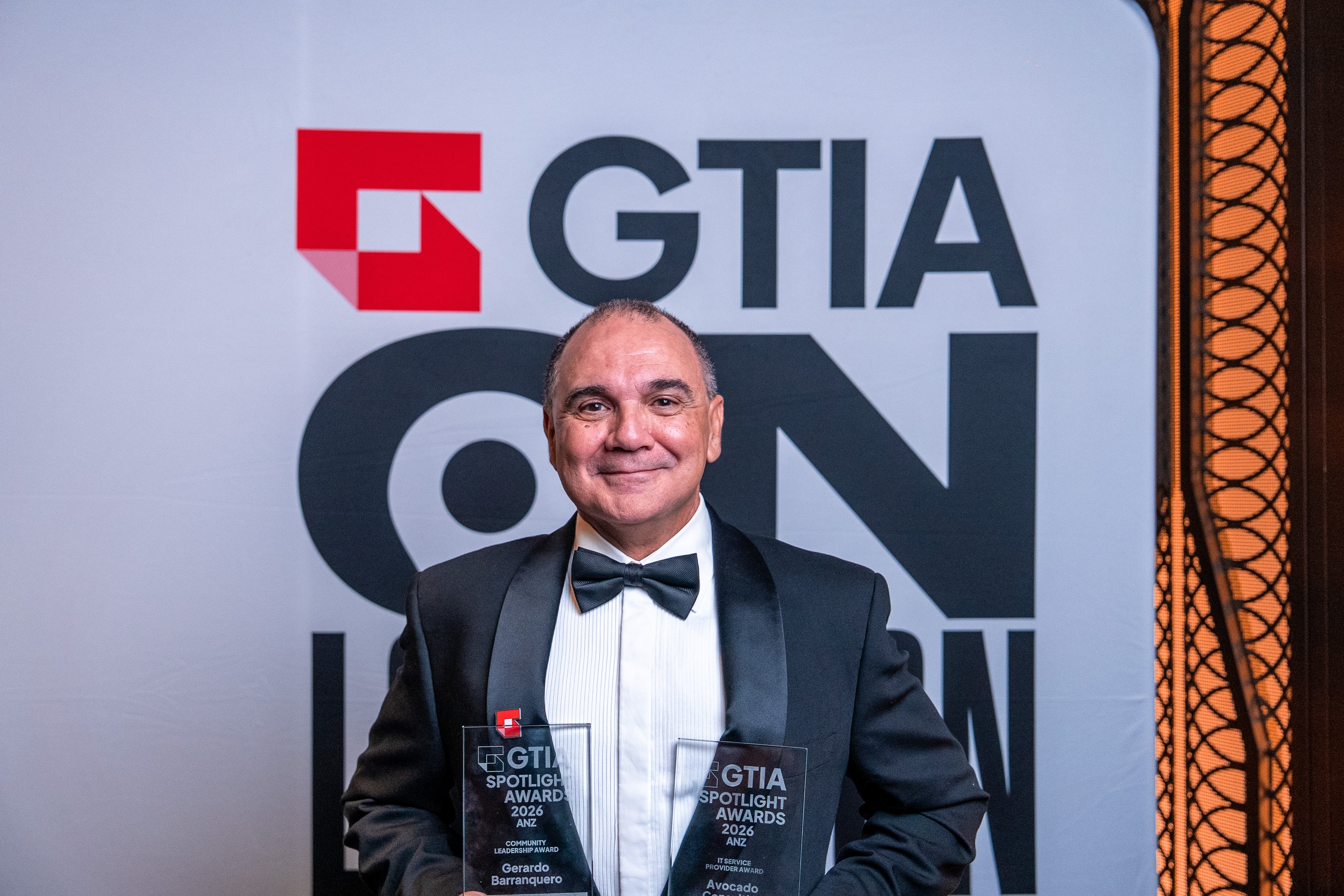 Gerardo Barranquero accepts the GTIA Spotlight Award