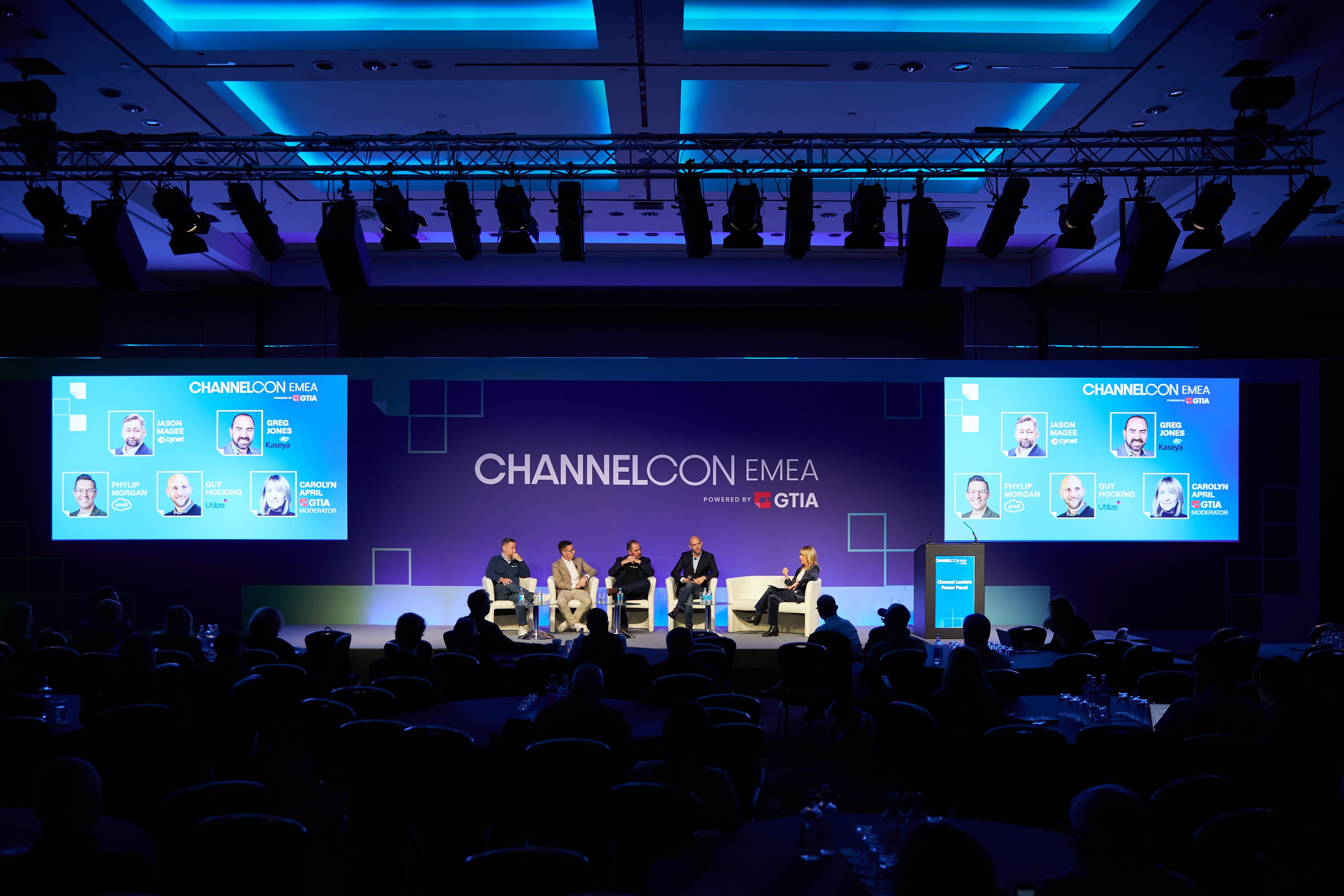 A power panel of executive leaders chat at GTIA ChannelCon EMEA