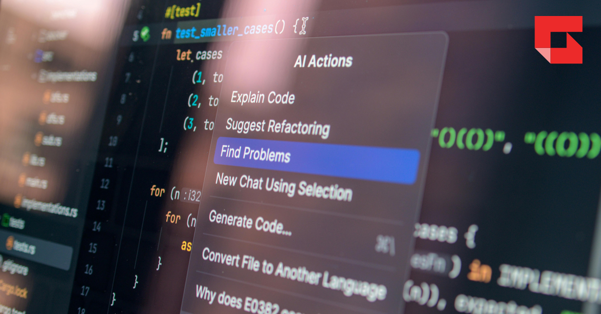 Computer screen with prompt for AI to find problems