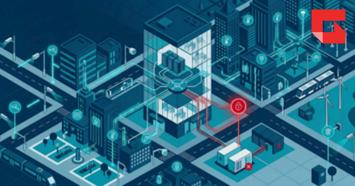 graphic showing IoT connections in a building