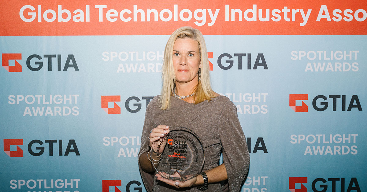 Brooke Lee, vice president of community and channel at Liongard, and winner of the GTIA 2025 Advancing Women in Technology Leadership Award.