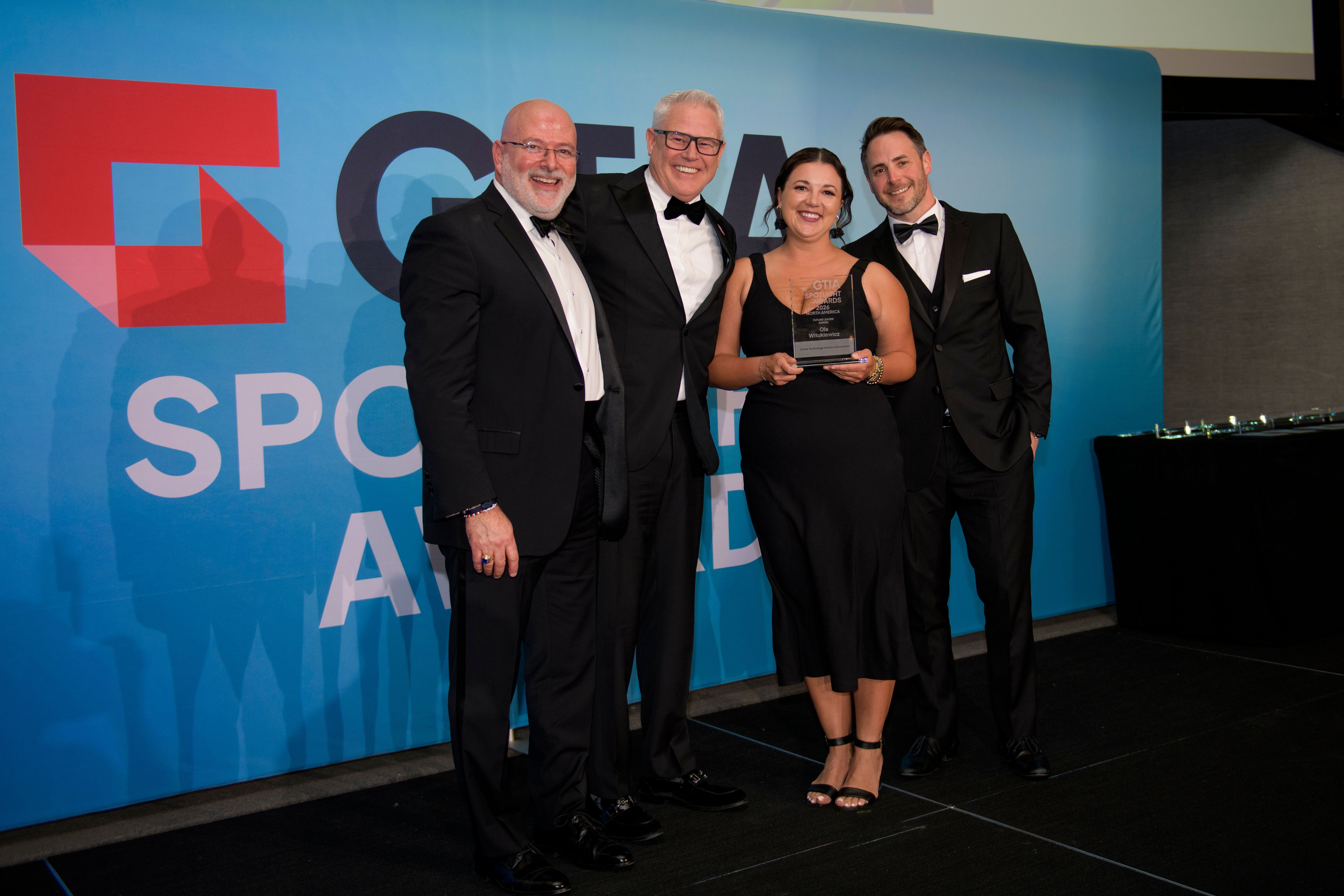 Ola Witukiewicz accepts the 2026 GTIA Future Leader Award
