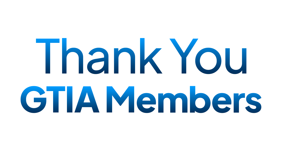 Text that says thank you GTIA members