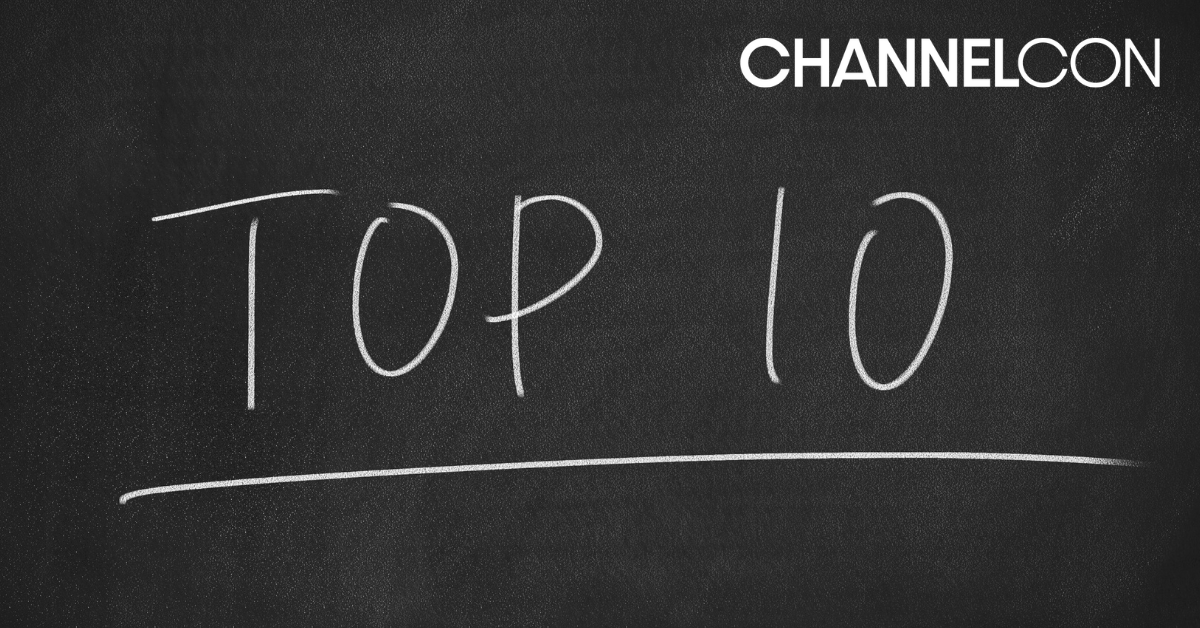Top 10 written on a chalkboard