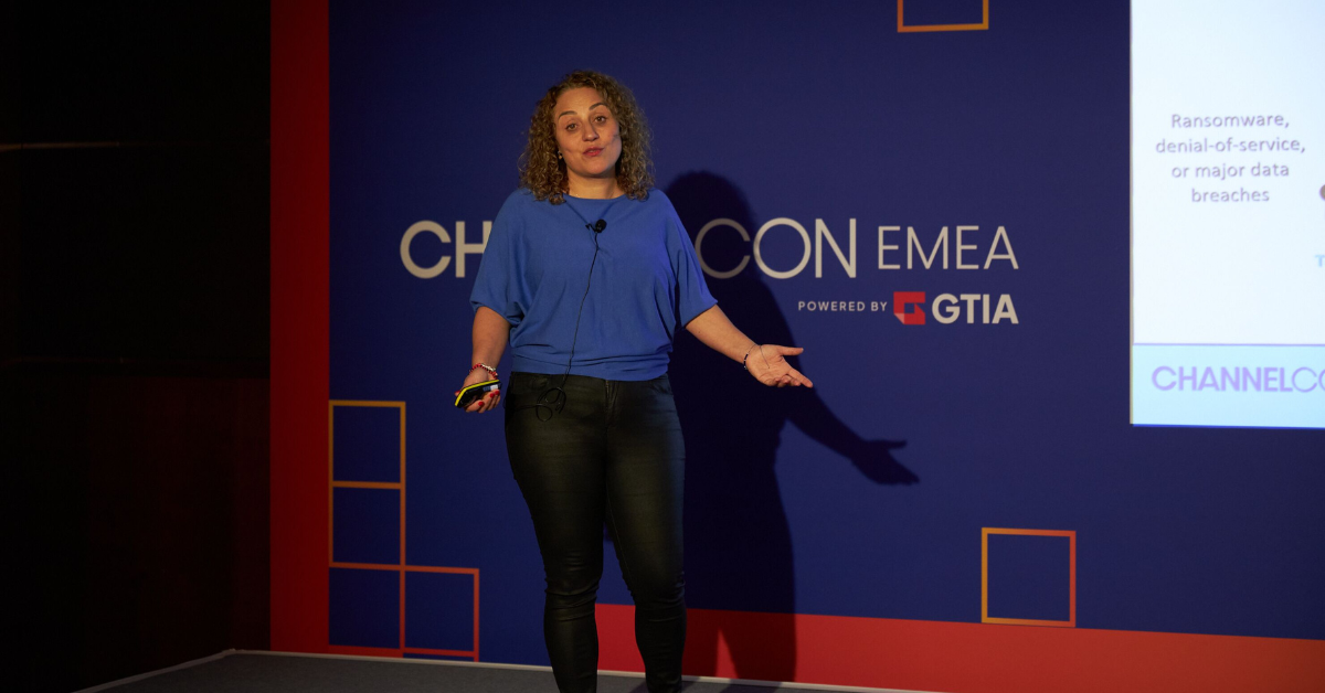Rahme Mehmet, founder of TechComms, speaks at ChannelCon EMEA