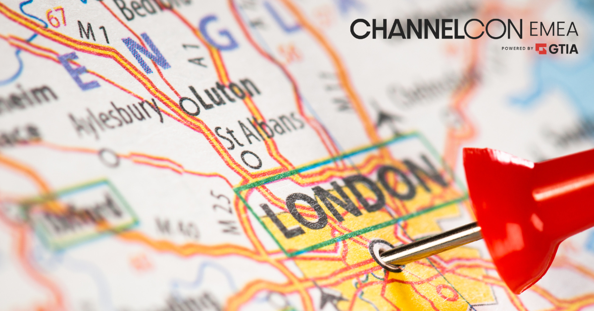 Map of United Kingdom with a pin in London